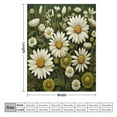 thumbnail image 2 of Throw Blanket Daisy Pattern Sage Green Lightweight Throw Blanket Modern Daisy Floral Flannel Blanket for Winter Bedding Couch And Gift for Women Men 50"x60", 2 of 8