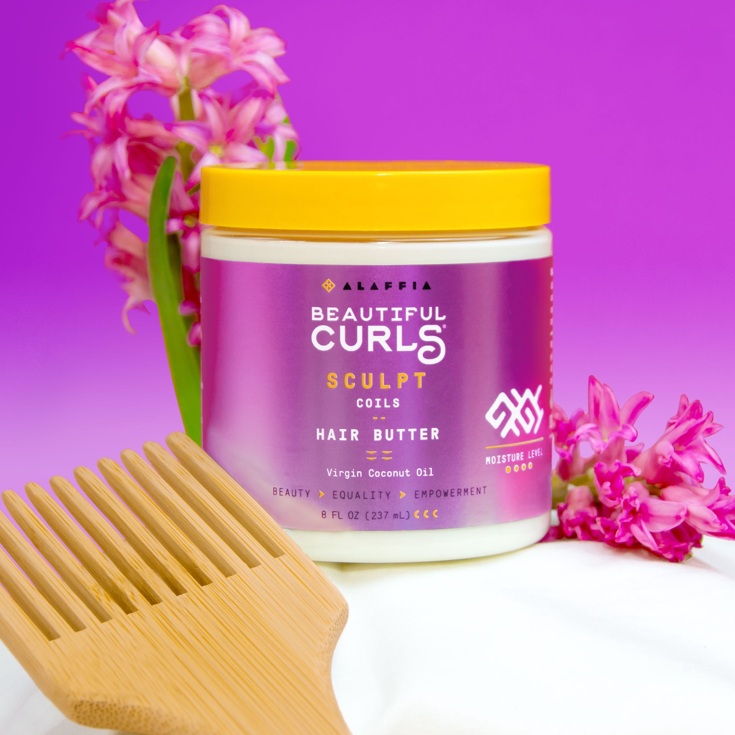 Alaffia Beautiful Curls Coil Sculpt Hair Butter Cream, 8 fl oz