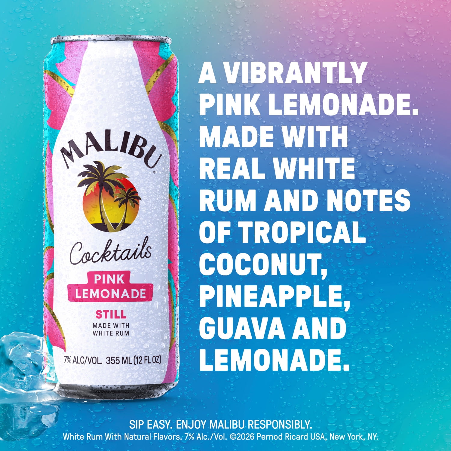 Malibu Ready to Drink Cocktail Variety 8 Pack, 12 oz Cans, 7% ABV