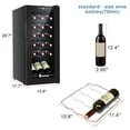 thumbnail image 3 of Ktaxon 18 Bottle Compressor Wine Cooler Freestanding Wine Fridge, Fast Cooling, Low Noise, 3 of 7