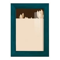 Asian Brocade II - Framed Print w/glass - Ocean Blue