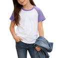 thumbnail image 4 of Gfyviroh 3 Pack Girls Basic T-Shirts Color Block Cotton Short Sleeve Tee Shirt Soft Summer Versatile Casual Tops, 4 of 7