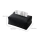 thumbnail image 3 of Funda de piel sintética para caja de pañuelos | Elegante organizador de papel de mesa para el hogar, la oficina y el coche | Blanco, gris o marrón, 3 of 6