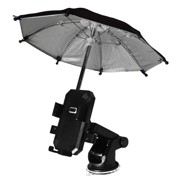 Soporte Celular Automóvil con Sombrilla Cuello Extensible Succionador Pegamento FL-186