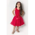 thumbnail image 2 of Popatu Little Girl's Burgundy Rosette Petti Tutu Dress, XS (2T), 2 of 2
