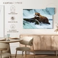 thumbnail image 5 of Elephant Stock Simple Bear Fishing Wall Art - Horizontal Canvas Wall Art - Living Room Wall Decor - Animal Canvas - Blue And Brown Decor - 48" x 32", 5 of 8