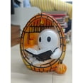 thumbnail image 4 of HHJZPR Halloween Summerween Stained Glass Ghost Reading Pumpkin Table Lamp, 6.3 Inch Cute Cozy Ghost Night Light with Jack-O-Lantern Accent, 4 of 6