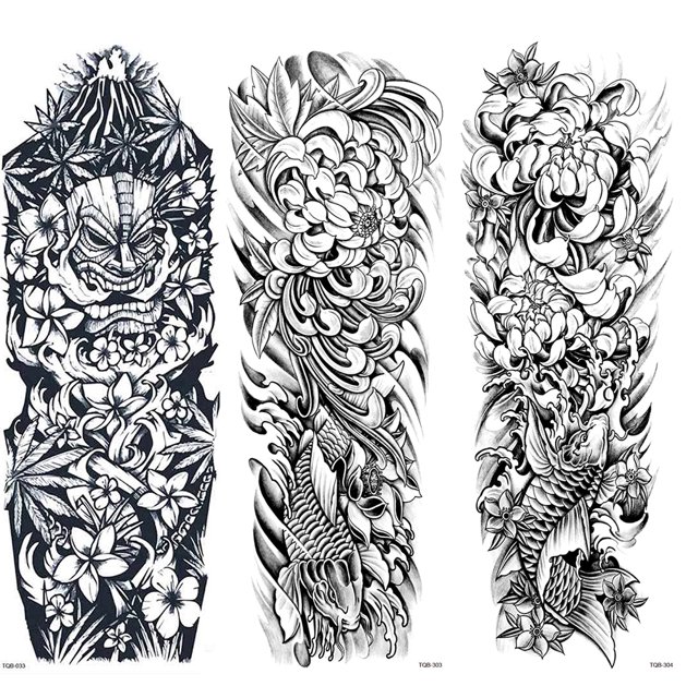 Etiquetas Engomadas Del Tatuaje 3 piezas de tatuajes extraíbles para fiestas desechables a prueba de agua (TQB33-303-304) Ehuebsd Libre de BPA