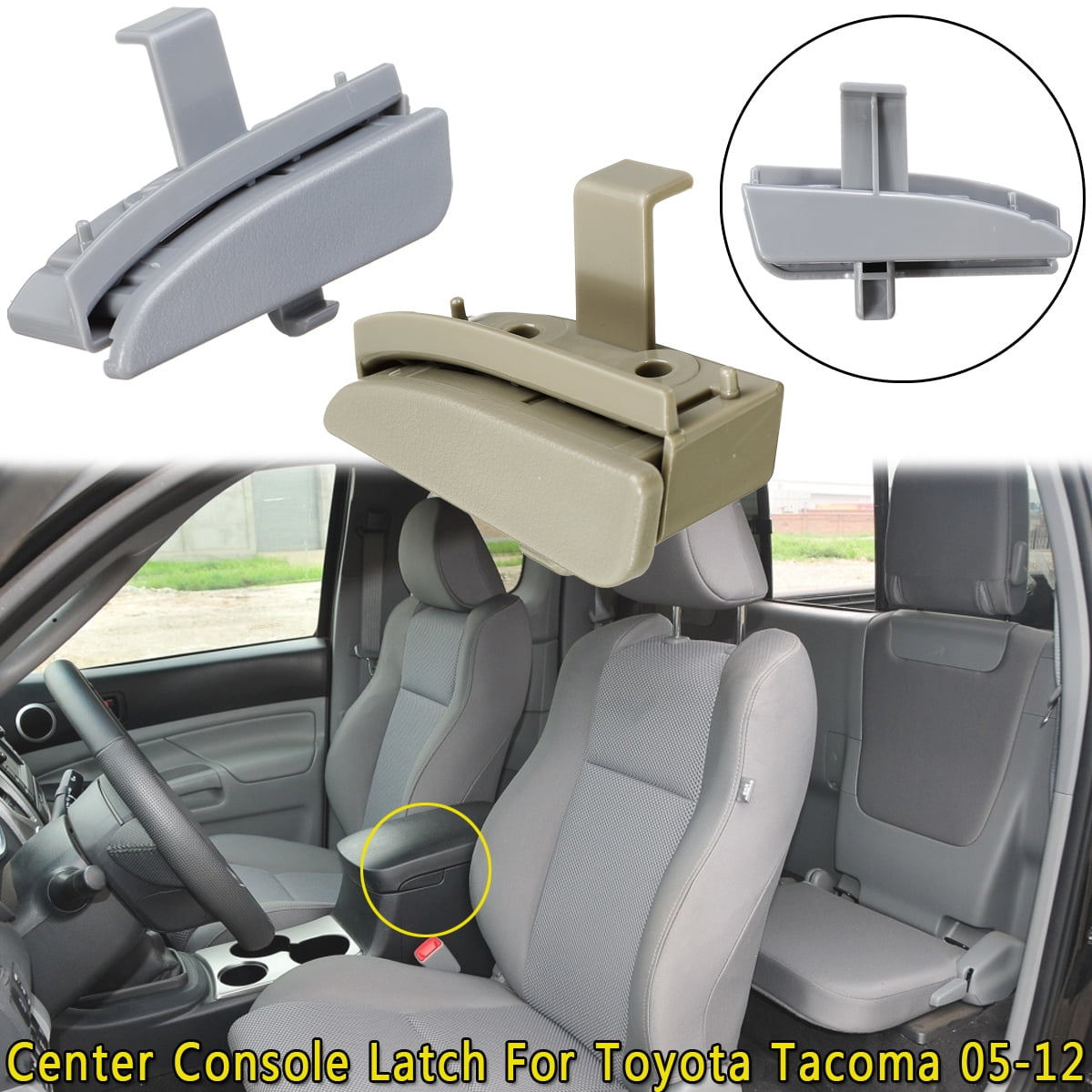 Fabric Light Gray Console Lid Armrest Cover Protector Fits 05-12 Nissan Frontier Fabric Light Gray Console Lid Armrest Cover Protector Fits 05-12 Nissan Frontier