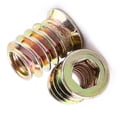 thumbnail image 4 of M Buder Tuercas De Inserción Para Madera Muebles Acero Al Carbono Galvanizado Cabeza Hexagonal Fijación Carpintería Conector Roscado Seguro Talla M6*15mm Paquete 20 Piezas, 4 of 9