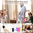 thumbnail image 4 of FanFun Juego de Máquina de Karaoke Mini, Altavoz Portátil de Karaoke Bluetooth con Micrófonos Inalámbricos, Luces Coloridas, 4 Voz Mágica Divertida, Regalo Ideal para Niñas/niños, D23W, 4 of 8