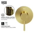 thumbnail image 5 of VIGO Olus Single Handle Wall Mount Bathroom Faucet in Matte Brushed Gold, 5 of 11