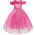 thumbnail image 3 of Girls Princess Dress with Butterflies 5 Layers Fancy Dress Up Costume, 3 of 3