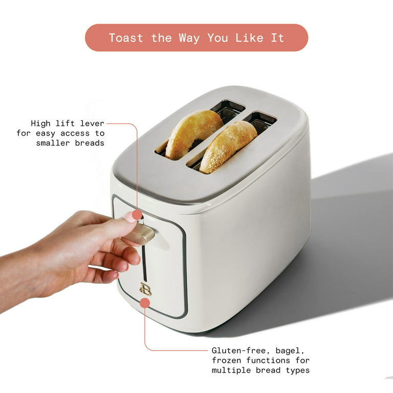 Beautiful 4 Slice Toaster, White Icing by Drew Barrymore