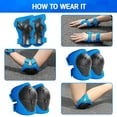 thumbnail image 3 of Kids Protective Gear Set, Knee and Elbow Pads with Wrist Guards 3 in 1 for Bike, Cycling, Roller Skating, Rollerblading Scooter, Skateboard, Inline Skating, Hover Boards(Blue), 3 of 7