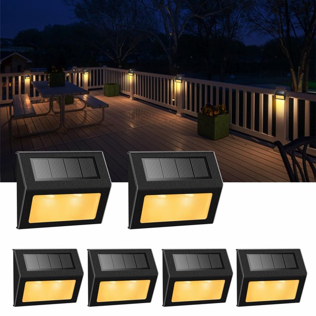 Luces solares XLUX para peldaños, terrazas, caminos, escaleras, paquete de 6