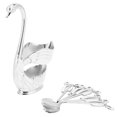 thumbnail image 4 of Coffee Spoon Stand Kit Metal Coffee Dessert Spoon with Swan Holder Fruit Scoop Decorative Tableware for Stirring Mixing, 4 of 7