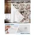 thumbnail image 3 of No Hook Cloth Fabric Shower Curtain with Snap in Liner, Ghost Halloween Waterproof Shower Curtains Set with See Through Top Window, Cute White Pink Rustic Bath Curtains Shower 54"x78", 3 of 6