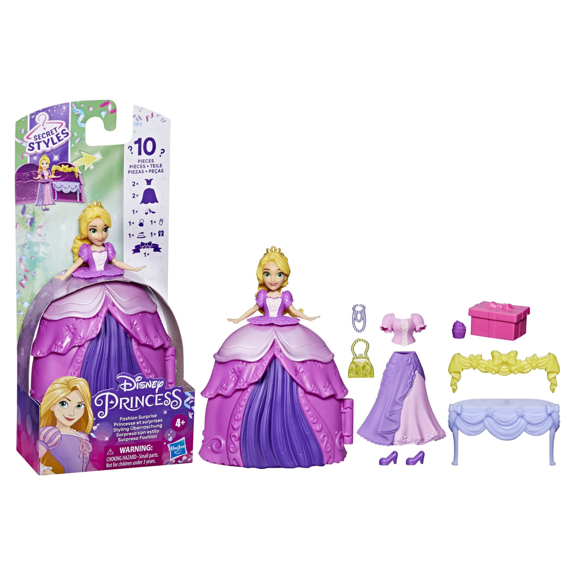 Disney Hasbro Princess Secret Styles, Fashion Surprise Belle, Mini Doll  Playset con Vestiti e Accessori, Giocattolo per Bambine dai 4 Anni in su,  F1519 : : Giochi e giocattoli