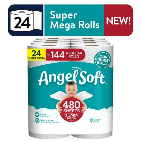 Angel Soft Toilet Paper  24 Super Mega
