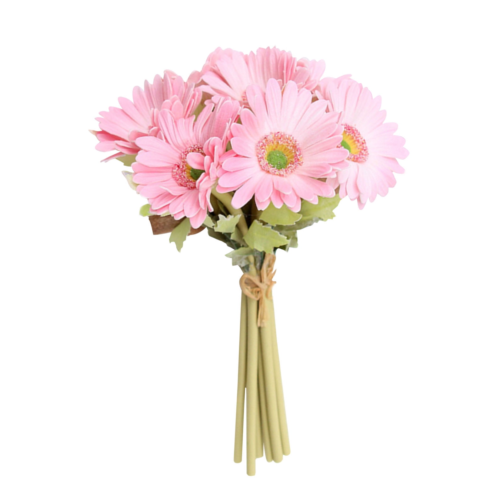 Famyfamy 7 Stems/Bunbles Artificial Gerbera Flower Realistic Fake Daisy