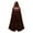 Brown, variant on Hvyesh Medieval Cloak for Men Women Velvet Hooded Cape Retro Solid Color Capelet Halloween Cosplay Costumes