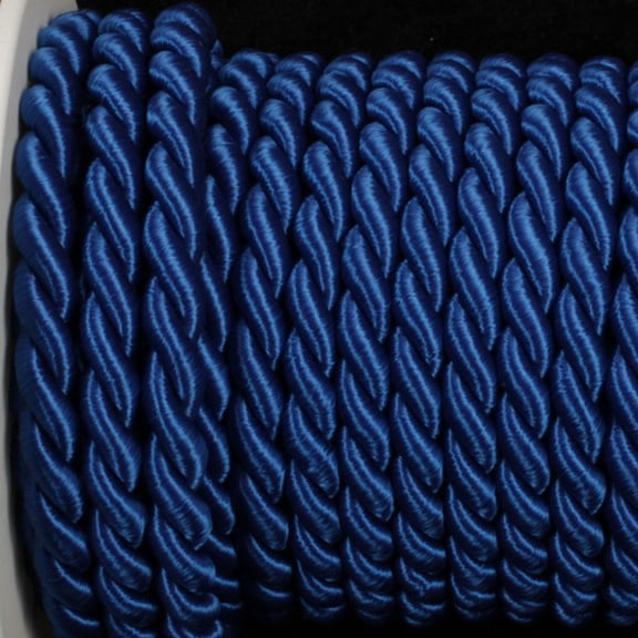 Royal Blue Braided Cording Wired Craft Ribbon 0.25" x 17 Yards