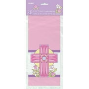 Pink Sacred Cross Religious Cellophane B