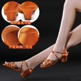 thumbnail image 2 of XIHAHA, venta al por mayor, zapatos de baile latino para mujer, suelas de gamuza, zapatos de baile de salón Tango Indood, tacones cubanos, zapatos de baile de tacón alto para fiesta, 2 of 5