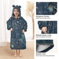 thumbnail image 3 of FORMRS Wearable Blanket Hoodie with Sleeves for Kids Cozy Flannel Sweatshirt, Dark Star Map, 3 of 7