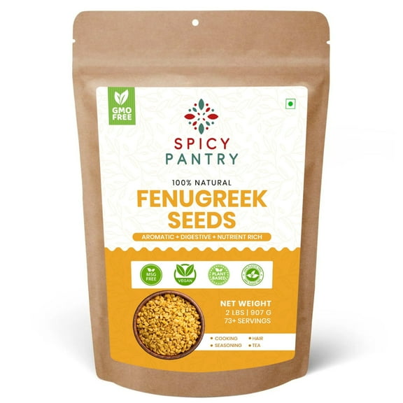 Spicy Pantry Whole Fenugreek Seeds – 2lbs, All Natural, Ideal for Indian Cooking & Ayurvedic Spice