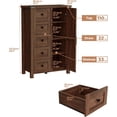 thumbnail image 5 of VVFLU Farmhouse 5 Drawer Dresser Storage Cabinet Chest of Drawer for Bedroom, 48" Tall Brown Wood, 5 of 6