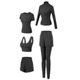 thumbnail image 1 of Trajes deportivos de 5 piezas para mujer Fitness Yoga Running Chándales atléticos, 1 of 6