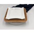 thumbnail image 3 of Square Bamboo And Fine Porcelain Contemporary Dinnerware Set, 3 of 3