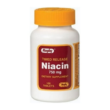 Rugby Niacin Tr 750Mg Captab Niacin-750 Mg White 100 Tablets Upc 005367033012
