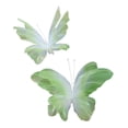 thumbnail image 3 of 2 mariposas artificiales gigantes decorativas, ligeras, para fotos de bodas. Verde, 3 of 9