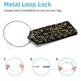 thumbnail image 2 of Square 2Pack PU Leather Floral Abstract Cruise Luggage Tag with Privacy Cover and Stainless Steel Ring - Suitable for Travel Handbags Backpacks Luggage Tags, 2 of 6