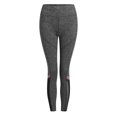 thumbnail image 4 of idosla Women Yoga Pants Color Blocking Mesh Workout Running Leggings Tights (Grey-F, S), 4 of 8