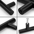 thumbnail image 4 of 10 Pack| 2.5 Inch Hole Centers Flat Black Modern Cabinet Handles, Cupboard Pulls Kitchen Cabinet Hardware T Bar Handle Dresser Pulls, 2.5 Inch Drawer Pulls, 4 of 4