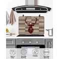 thumbnail image 4 of Large Induction Cooktop Protector Mat Christmas Reindeer Stove Top Covers for Electric Stove, Buffalo Checkered Farmhouse Geometric Art Decorative Stove Burner Cover Mats, Glass Top Stove Cover, 4 of 7