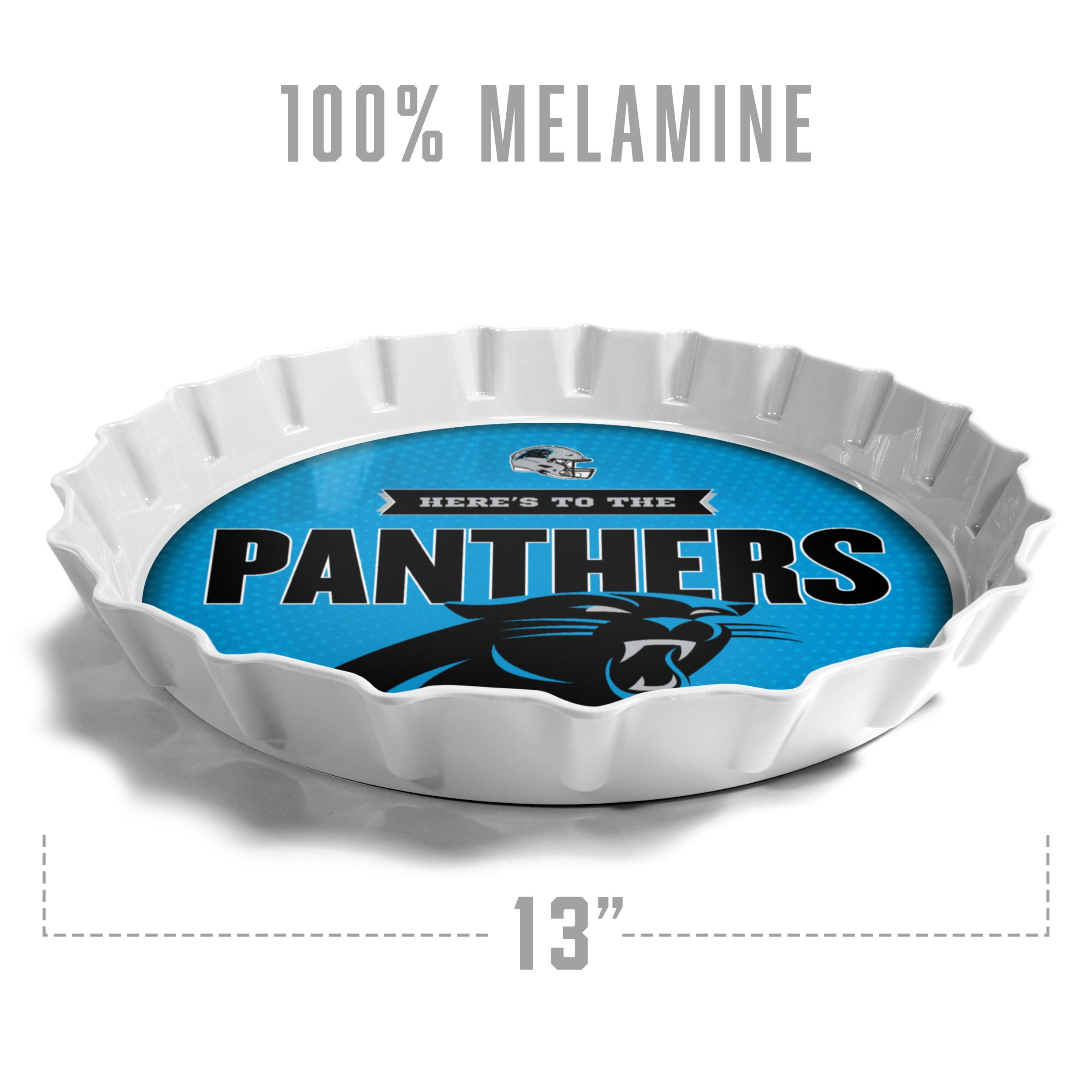 YouTheFan NFL Carolina Panthers Bottle Cap Serving Tray
