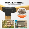 thumbnail image 5 of VEVOR Pergola Bracket Kit 4''x4''(Inner Size 3.6x3.6), 4pcs 3-Way Heavy Duty Corner Bracket Woodworks DIY Post Base Kit, Easy Installation Wooden Beams for Gazebos, Patio Pergolas, Log Cabin Outdoor, 5 of 9