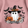 thumbnail image 5 of Atogsazn Toddler Girls Halloween Oversized Sweatshirt Kids Casual Long Sleeve Ghost Pumpkin Print Sweater Fall Winter Tops Pink 10-11 Years Fashion, 5 of 5