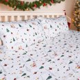 thumbnail image 1 of GOGREEN Juego de Sábanas Navideñas 3 Piezas Tamaño Individual, Bolsillos Profundos 16 Pulgadas, Microfibra de Poliéster Suave con Estampado Festivo, Ideal para Decoración y Regalo, 1 of 8