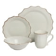 thumbnail image 2 of 10 Strawberry Street Oxford 24 Piece Stoneware Dinnerware Set, Cream, 2 of 8