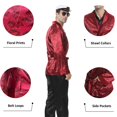 thumbnail image 5 of ATTBEA Halloween 6 PCS ThePajamaMan Costume for Unisex, Mogul Outfits Jacket Robe Coat and Black Silk Shirts Pants, Sailor Hat, 5 of 7