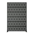 thumbnail image 2 of 72"x47"x16" Outdoor Privacy Screen with Stand Metal Balcony Decorative Screen,Black, 2 of 5