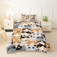 thumbnail image 2 of jejeloiu Cute Cat Pattern Twin Bedding Kids,Colorful Pet Print Duvet Cover Set,Reversible,2-Piece(No Comforter), 2 of 6