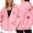 Pink, variant on Womens Long Sleeve Full Zip Sweatshirt Pink Ribbon Printed Loose Pullover Tops Fall Fashion 2025 Zipper Hoodies Cancer Awareness Tops (Pink, XXL)