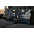 thumbnail image 5 of Ambesonne Colorful Throw Pillow Cover 4 Pack, Moonlight Island Sea, 24", Multicolor, 5 of 5